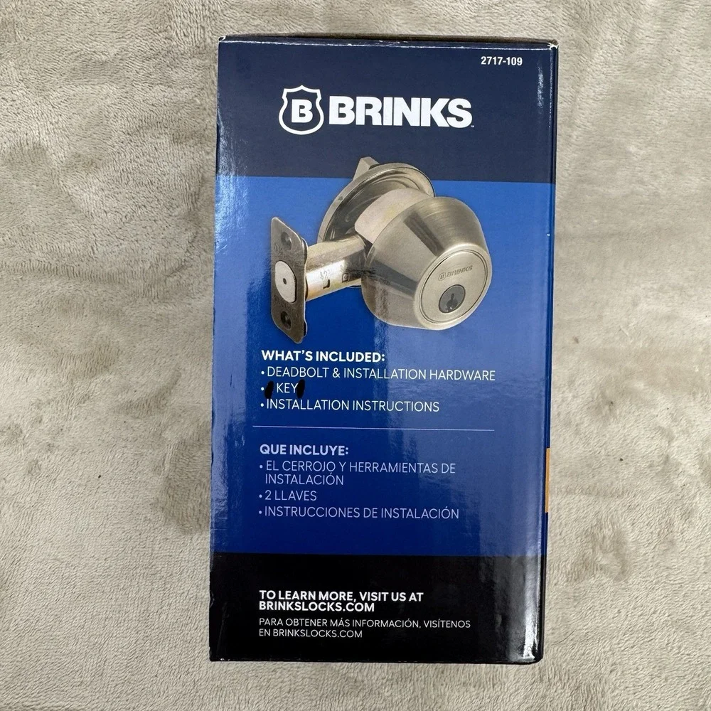 Brinks Pro Guard Deadbolt Antique Brass Keyed One Side ANSI Grade 2 (1 Key)